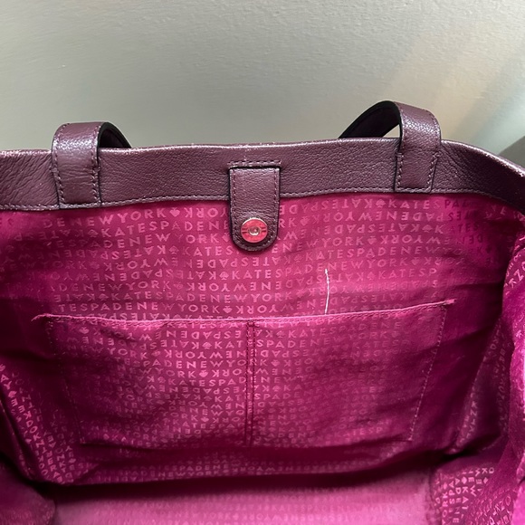 Kate Spade burgundy tote bag - Picture 5 of 10